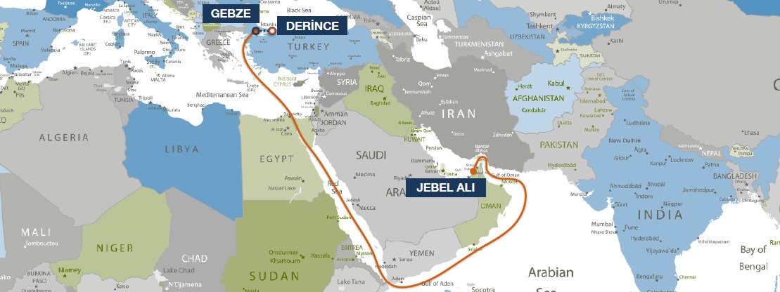 Tuzla, Turkey - Jebel Ali, UAE