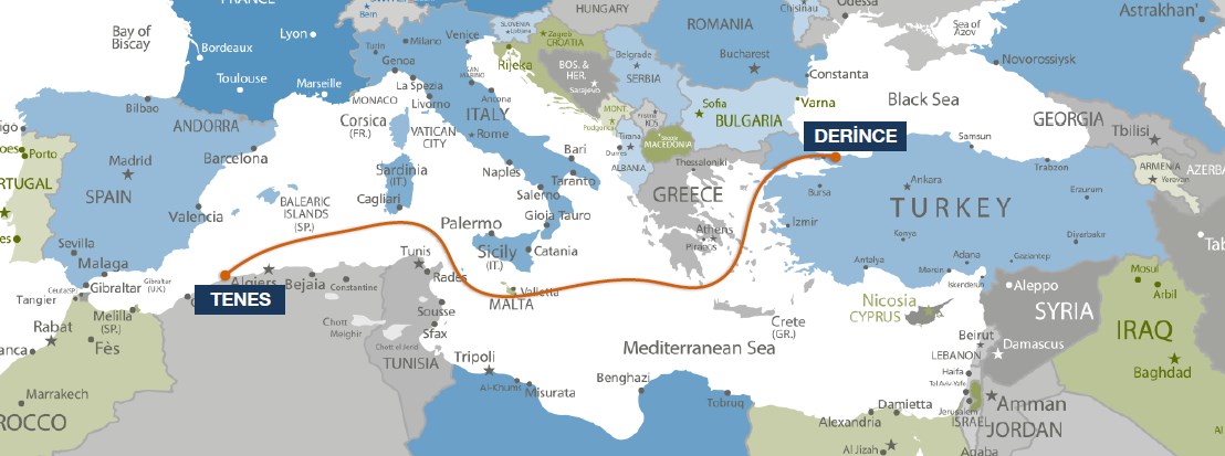 Derince, Turkey - Tenes, Algeria