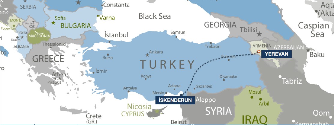 Iskenderun, Turkey - Yerevan, Armenia